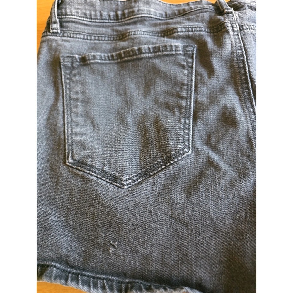 Loft Outlet Womens Size 16 Black Gray Denim Shorts 4 Inch Inseam Stretch Cotton - Picture 9 of 10